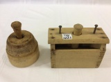 Lot of 2 Wood Butter Molds