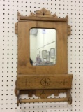 Wall Hanging Primitive Shaving Mirror w/