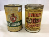 Lot of 2 Coffee Tins Including Union Club