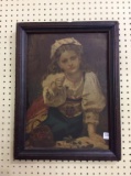 Framed Painting on Board-From Hearth & Home-Signed