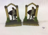 Pair of Metal Bookends (Approx. 6 Inches Tall)
