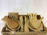 Group of Wood Kitchen Items Including 2-Sm