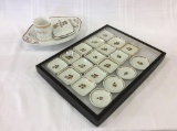 Group of White Ironstone Tea Leaf Including 19