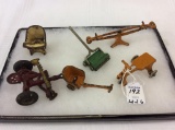 Lot of 6 Sm. Cast Iron Miniature Toys