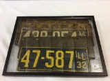 Lot of 5 Old License Plates Including