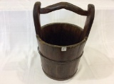 Wood Primitive Wood Handled Basket