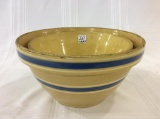 Lot of 2 Blue Banded Yelloware Bowls-