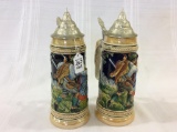 Pair of Tall Matching Germany Steins