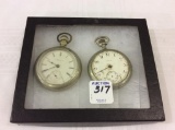 Lot of 2 Open Face Elgin Pocket Watches