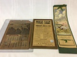 Lot of 3 Including Framed Auction Sale Bill-1925,
