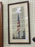 Framed Print-Our Flag From the Painting by Fred