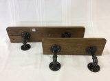 Lot of 2 Custom Design Wall Hanging Shelves