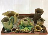Group of Mostly Majolica Various Pitchers & Plates