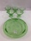 Lot of 6 Green Depression Pieces Including