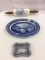 Lot of 3 Including Blue & White B&O RR Platter-