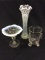 Lot of 3 Glassware Pieces Including White