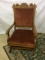 Oak Victorian Upholstered Platform Rocker