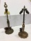 Lot of 2 Vintage Metal Lamp Bases Only