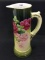 Germany Hand Painted Floral Tankard Pitcher
