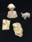 Lot of 4 Including Marble & Albaster Donkey
