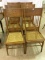 Lot of 6 Matching Pressed Back Wood Chairs