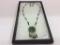 Ladies Lg. Sterling Silver Black Mother of Pearl