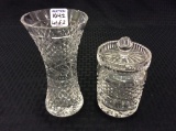 Lot of 2 Including  6 in tall Waterford vase