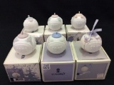 Lot of 6 Lladro Christmas Bells w/ Boxes