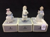 Lot of 3 Lladro Christmas Ornaments w/