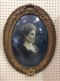Antique Oval Framed Ladies Portrait