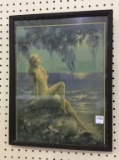 Framed Vintage Nude Print Signed