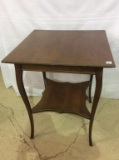 Square Wood Lamp Table