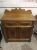 Nice Vintage Wood Commode Cabinet