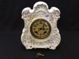 Vintage Porcelain Decorated Keywind Clock
