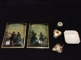 Lot of 6 Including 2 Reverse on Glass Victorian