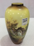 RS Prussia Decorated Vase (7 1/4 Inches Tall)