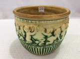 Roseville Cherub Decorated Pot