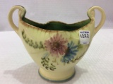 Weller Dbl Handled Floral Decorated Vase
