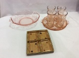 Lot of 3 Pink Depression PIeces Including