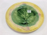 Old Majolica Leaf Design Plate