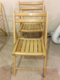 Pair of Wood Folding Chairs-