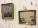 Lot of 2 Sm. Framed Paintings Including