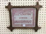 Antique Framed Stichery Sampler (13 X 15)