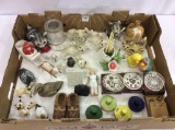 Collection of Various Cat Figurines, Vintage Santa