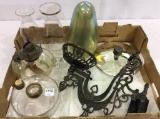 Lot Including Iron Kerosene Bracket Lamp