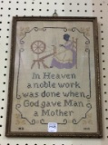 Framed Stitchery Poetry Sampler-1936