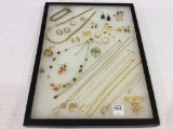 Collection of Ladies Gold Costume Jewelry