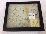 Group w/ Approx. 8 Pair of Earrings-Some 10 & 14K