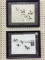 Lot of 2 Sm. Framed Reproduction Duck Prints by