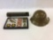 Group of Military Items Including Helmet,